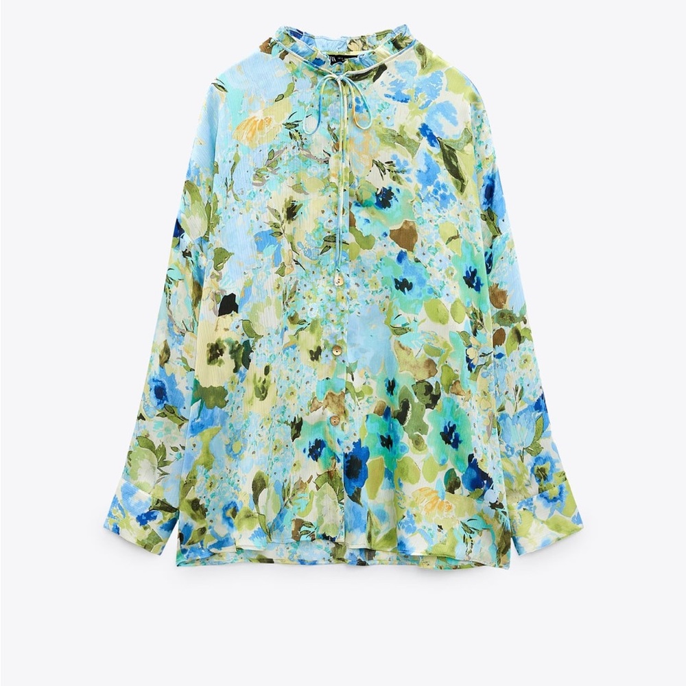 Zara Printer Blouse Size Small